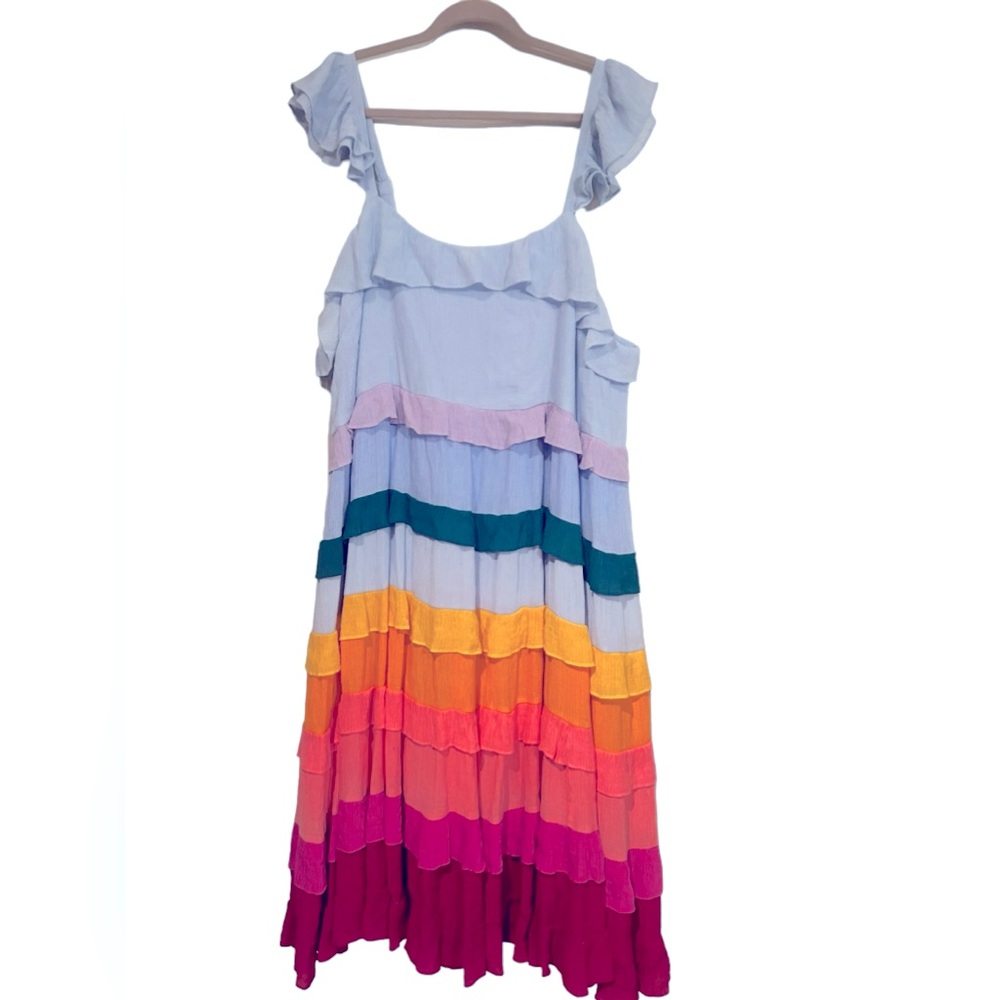 NWT Crown & Ivy tiered maxi dress - Picture 4 of 6